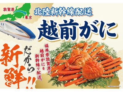 【イオン 超！ブラックフライデーセール特別企画】 今が旬！冬の味覚の王者「越前がに」を北陸新幹線で配送して即日販売！