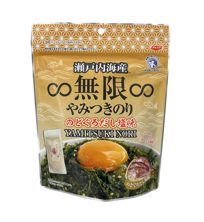 累計販売数360万個超えの「∞無限∞のりシリーズ」からふわっと香るのどぐろの旨みで箸が止まらない「瀬戸内海産∞無限∞やみつきのり のどぐろだし塩味」新発売!