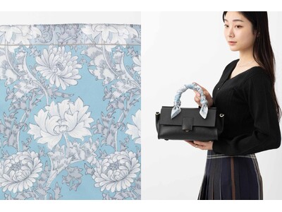 【11種のボタニカルアート】雑貨ブランド「Jubilee」ウィリアムモリス柄のサテンスカーフが新登場