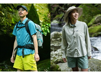 汗に反応して、動いても涼しいコロンビア独自の冷却機能と軽量性で、夏の山を楽しむ『Trail Rush Collection』