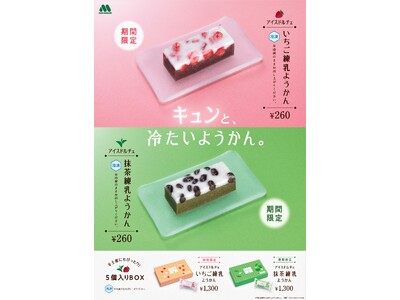 【MOS】ティータイムにぴったりな和風テイストの“溶けないアイス”が新登場！「アイスドルチェ いちご練乳ようかん」「アイスドルチェ 抹茶練乳ようかん」