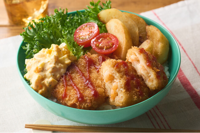 モスの「海老カツバーガー」をヒントにしたミールキットKit Oisix「BBQ&タルタルで!海老カツボウル」