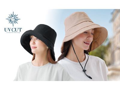 UVカット率99％！接触冷感と内側メッシュでひんやり快適！下向きつばでしっかりUVカット！リネン混すずやかハット