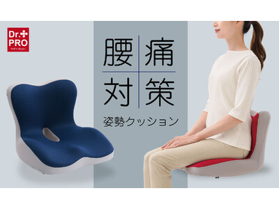 背中を支えて腰をいたわる！腰痛対策姿勢クッションで自然な座り姿勢をサポート！