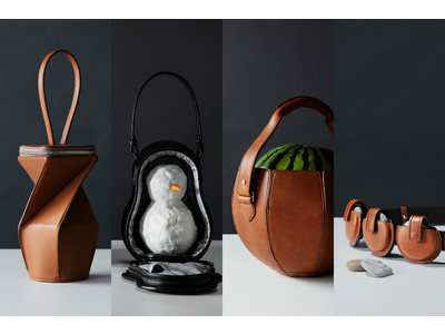 【土屋鞄】専用鞄シリーズが集結する「運ぶを楽しむ展」開催。スイカバッグ、雪だるまバッグなどを巡回展示。