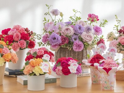 国産花材商品を大幅拡充、産地のこだわりと想いを届ける母の日ギフトの予約販売を日比谷花壇オンラインショップで開始。人気イラストレーター湯浅望氏とのコラボギフトも登場！