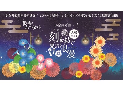 花と光のムーブメント 小金井公園 ~刻を紡ぐ、夏の浪漫~ 2025年7月18日(金)~8月3日(日)開催