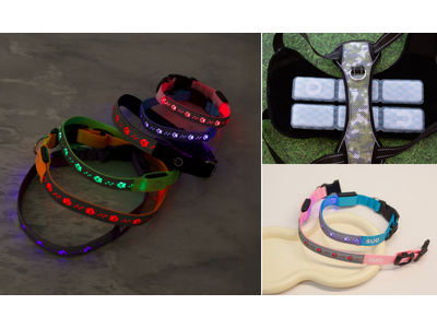 夜間の安全と、夏場の涼しさを同時に叶える！SUOから愛犬を守る「光るハーネス・首輪・リード」が新登場