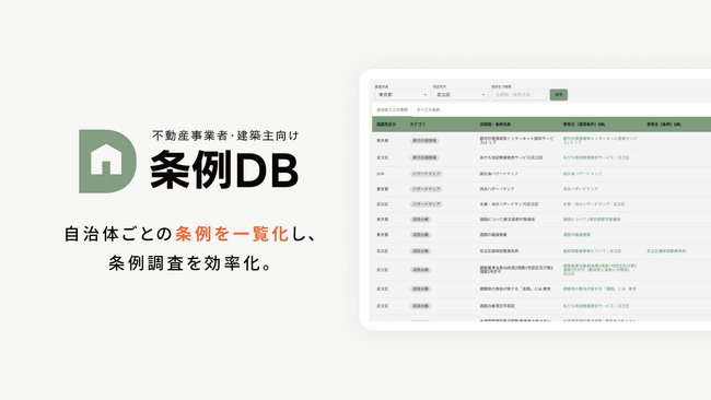 条例調査の効率化サービス「条例DB」をリリース致しました