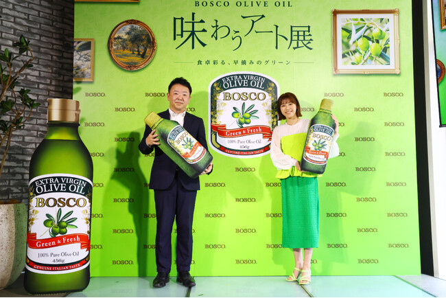 「BOSCO OLIVE OIL　味わうアート展 ～食卓彩る、早摘みのグリーン～」オープニングイベントレポート