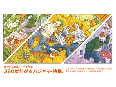 10月11日(金)より360度伸びるパジャマで快眠サポートキャンペーンを開始　寝ても寝ても疲れがとれない…。84.3％もの人が寝起きに疲れを感じていると回答