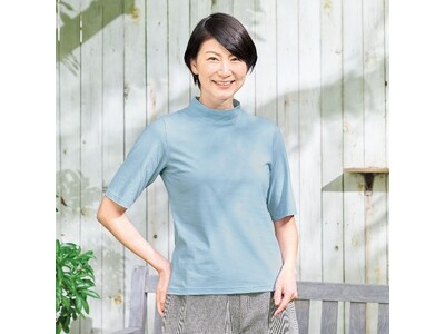 累計販売枚数４万枚！「着心地のいい服」で人気の『涼感五分袖ハイネック』に新色２色が登場。7/13(日)の新聞朝刊に広告掲載されます！