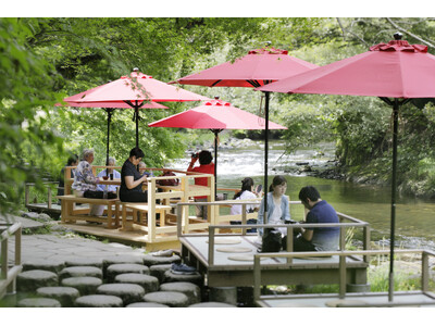 【加賀温泉郷】春の風物詩「鶴仙渓川床」4月1日オープン｜新緑と名物スイーツで楽しむ山中温泉の特別体験