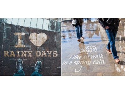 雨の日のおでかけが楽しくなる！濡れると現れるフォトジェニックアート「Rainworks（レインワークス）」がMARINE & WALK YOKOHAMAに登場！