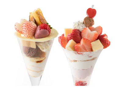 【タカノフルーツパーラー】純潔の世界に苺の赤が印象的なホワイトデー限定パフェ