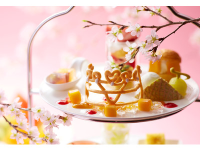 いよいよ春、桜の季節の到来！「タカノフルーツティアラ～スプリング～」（アフタヌーンティーセット＋季節のカットフルーツ食べ放題）登場！春の桜の季節にふさわしい旬のおすすめフルーツをご用意しております。