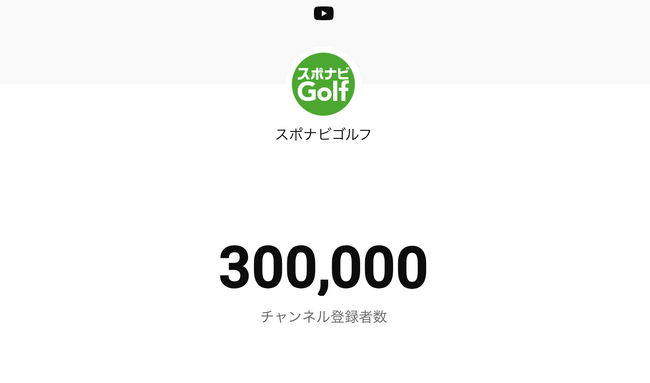 YouTube「スポナビGolf」が登録者数30万人突破
