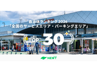 旅行アプリ『NEWT（ニュート）』、全国のサービスエリア・パーキングエリア人気ランキングTOP30を発表