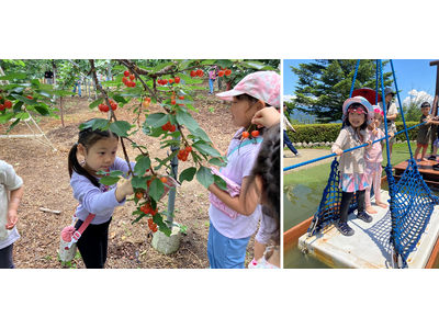 【こどもの休日の過ごし方】山梨県でサクランボ狩り＆水上アスレチック！