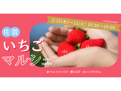 佐賀県のブランドいちご5種類が楽しめるいちごマルシェをマルイファミリー溝口で開催！