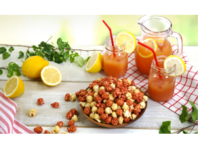 ポップコーンは甘い・しょっぱいだけでない！初夏にぴったりの爽やかな酸味がたっぷりの新レシピ『ピンクレモネード』６月25日（金）より新発売！