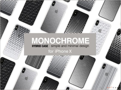 人気のモノトーンiPhoneケースにiPhoneXモデルが登場！シンプルでおしゃれな“MONOCHROME CASE for iPhoneX” 