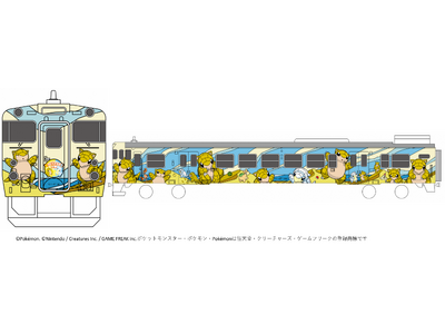 とっとりふるさと大使の「サンド」と「アローラサンド」が一面に！　ポケモンラッピング「とっとりサンド列車」...