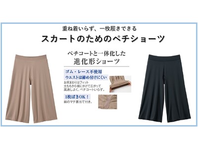 ペチコートと一体化した進化形ショーツ！『スカートが涼やかにはける、1枚履きペチショーツ』がセシールから新発売！