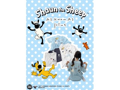 「ひつじのショーン」のキャラクターがほどこされたデザインTシャツがアクキーセットになってAS KNOW AS plusから登場☆༉
