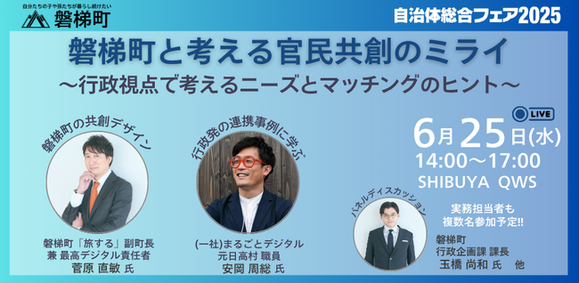 いま、官民共創が変わる。磐梯町と描く”新しい共創のかたち” @ SHIBUYA QWS【ハイブリット開催・参加無料】