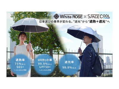 SPACECOOL ONLINESHOPリニューアル &バージョンアップした SPACECOOL日傘新発売のお知らせ