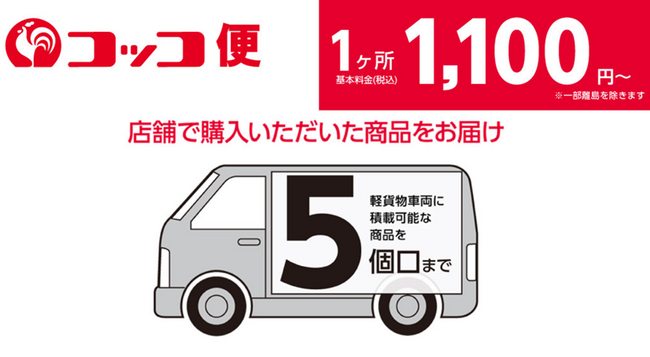 店舗で購入した商品を最短で当日にご自宅へお届け！コメリの配送サービス”コッコ便”のサービス対応エリアに滋賀県が追加