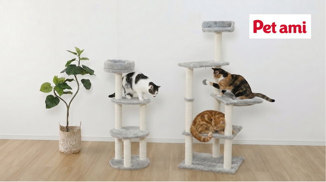 工具不要で猫ちゃんの特等席が完成！「Petami 組み立て簡単　キャットコンド」が新発売！