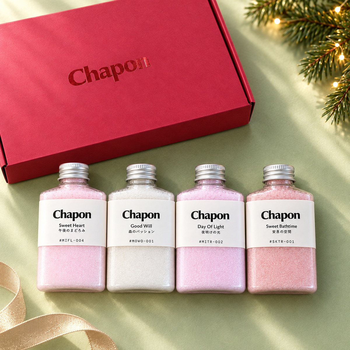 高級入浴剤「Chapon」、クリスマスギフト「天使の湯浴み」2本・4本セットを予約受付中