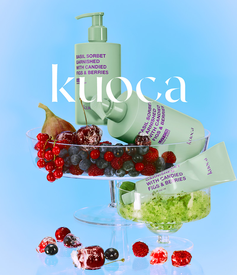 【韓国発！肌の美食家ブランド「kuoca(クオカ)」】爽やかなバジルソルベのハンド&ボディケアが新登場！