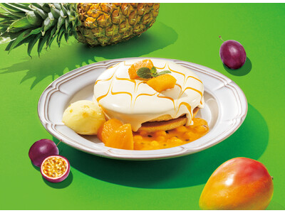 トロピカルフルーツと、特製クリームが溢れる“とろじゅわ″体験 『珈琲館』にて、初夏限定「トロピカルミックスホットケーキ」を4月23日（木）より新発売