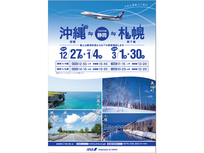 ４年ぶりの３月運航　富士山静岡空港発着のＡＮＡ新千歳線・沖縄線　～７月から毎日運航再開～