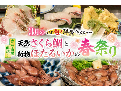2026年3月限定“いま旬！”天然さくら鯛と新物ほたるいかの春祭り