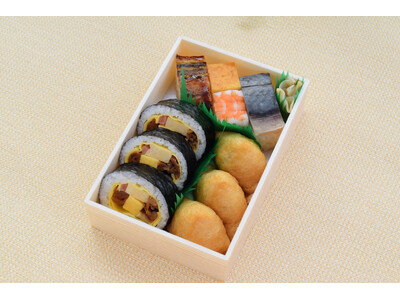 【古市庵】連休のお出かけ・行楽におすすめ！人気の押寿司・いなり寿司・巻寿司の詰合せ「３種の押寿司と笑福巻...
