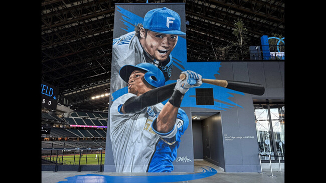 プレスリリース「エスコンフィールドHOKKAIDOに北海道日本ハムファイターズ伊藤大海投手、万波中正選手の巨大壁画が完成！」のイメージ画像