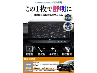 新型 ハリアー 80系 (HARRIER)の12.3インチカーナビ画面を傷や指紋から守る便利グッズ「カーナビ守る君 保護フィルム」内装カスタムにおすすめのアクセサリー。納車前の準備に