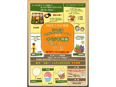 大学の学生食堂を地域活性化のための「集いの場」に大学生×学生食堂による　「NDコミュニティーダイニング」...