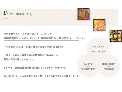 高齢者施設向け弁当宅配サービス 紡-TSUMUGI(つむぎ)- 敬老の日に向けご注文受付開始【6月末まで...