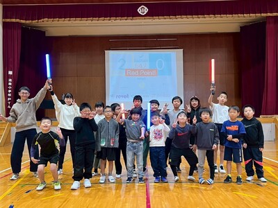 【開催報告】香川県さぬき市立造田小学校にて「次世代デジタルチャンバラ SASSEN」体験会を実施