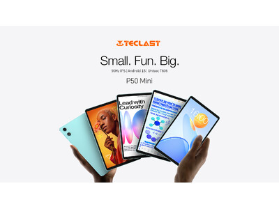 新品登場】TeclastミニサイズタブレットP50Mini発売！8.7インチ、最新
