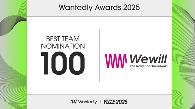 Wantedly Awards 2025　株式会社Wewillが40,000社の中から「BEST TEAM NOMINATION 100」に初ノミネート！