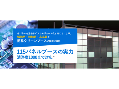 モノづくりのプロフェッショナル集団「株式会社プレシード」が新開発！低価格・短納期・高品質を実現した簡易クリーンブース「115パネルブース」