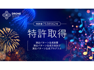ドローンショー・ジャパン、ドローン・花火・音楽を統合制御する演出技術で特許取得