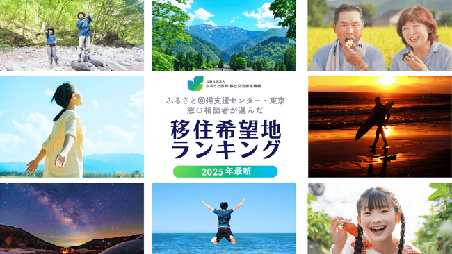 2025年 移住希望地ランキング　１位：群馬県　２位：栃木県　３位：長…