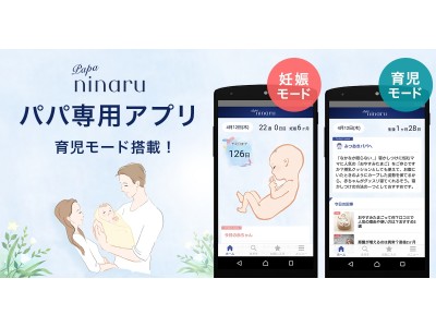 【脱ワンオペ育児！】30万人のパパが利用！パパ専用アプリ「パパninaru（ニナル）」が育児モードを拡充